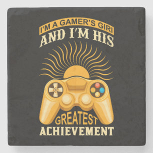 Porta-copo De Pedra Garota gamer