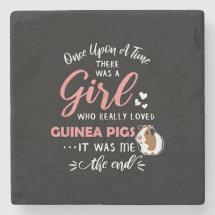 Porta-copo De Pedra Garota Que Ama A Guiné Pigs Engraçado Pig Lover