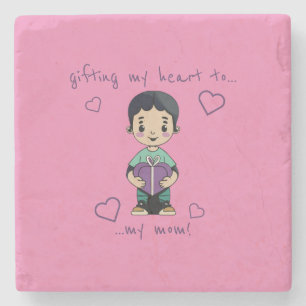 Porta-copo De Pedra Garoto Bonito