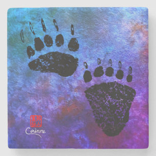 Porta-copo De Pedra Garras em azul - Porta copos de mármore