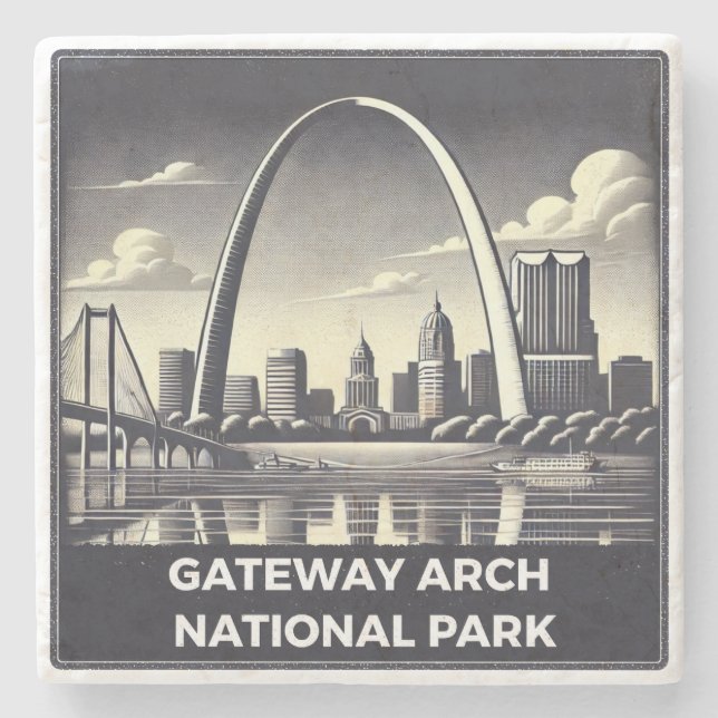 Porta-copo De Pedra Gateway Arch National Park (Frente)