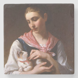 Porta-copo De Pedra Gatinho Favorito (por Émile Munier)