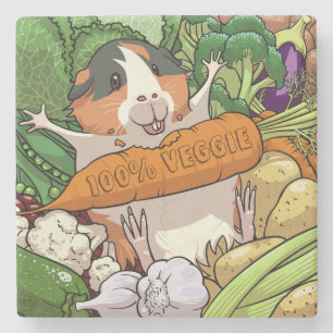 Porta-copo De Pedra Gatinho-guincho 100% Veggie Carrot