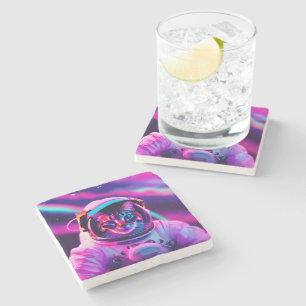 Porta-copo De Pedra gato astronauta