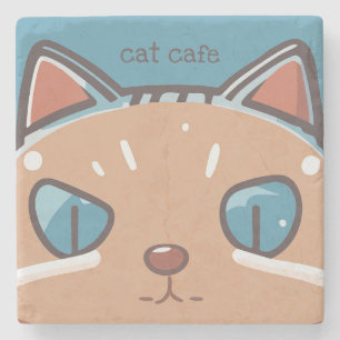 Porta-copo De Pedra Gato de Gato Rosto