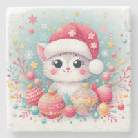 Gato de Natal bonito e colorido