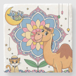 Porta-copo De Pedra Gato E Camelo