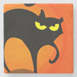 Porta-copo De Pedra Gato Negro