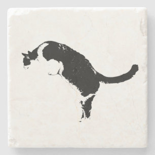 Porta-copo De Pedra Gato Preto Ousado