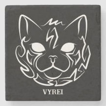 Gato Tribal Negro e Branco