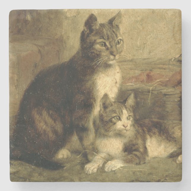 Porta-copo De Pedra Gatos, 1883 (Frente)