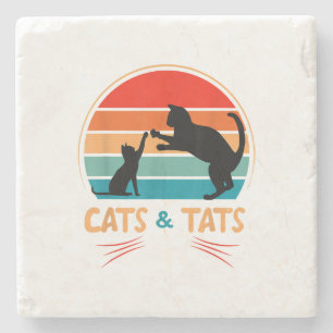 Porta-copo De Pedra Gatos & Tats - Gato