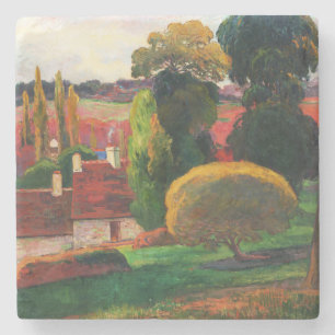 Porta-copo De Pedra Gauguin Uma Fazenda na Bretanha Arte de Paisagem V