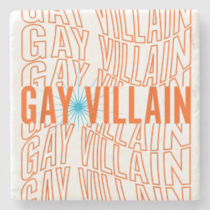 Porta-copo De Pedra Gay Villain Funny Meme LGBT Orgulho gay LGBT LGBT