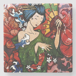 Porta-copo De Pedra Geisha