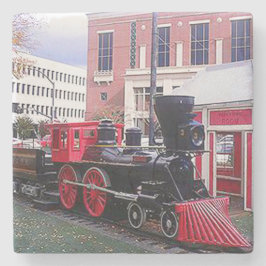 Porta-copo De Pedra General Loco Marietta. Porta copos Marble Stone.