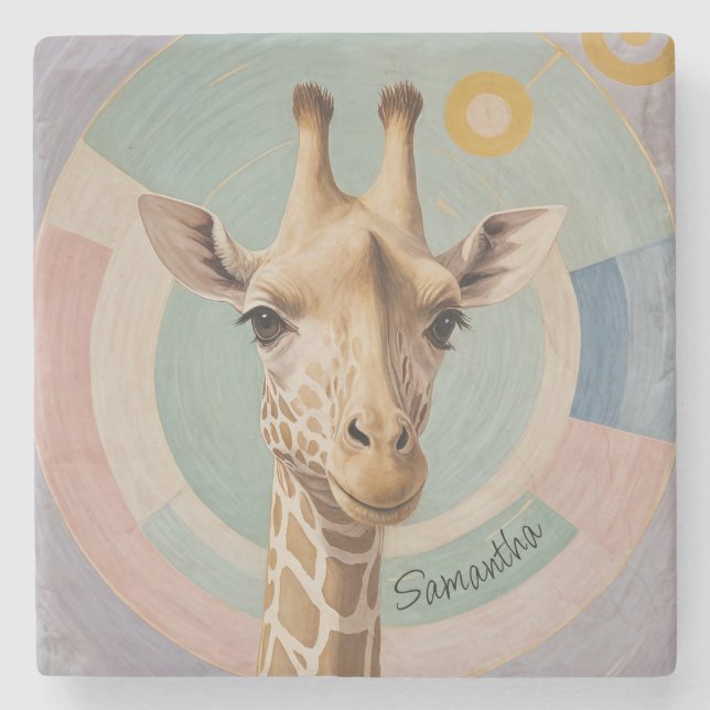 Porta-copo De Pedra Gentle Giant: Pastel Giraffe (Frente)