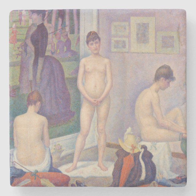 Porta-copo De Pedra Georges Seurat - Os Modelos (Frente)