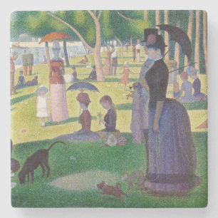 Porta-copo De Pedra Georges Seurat - Um Domingo na Ilha de La Grande J