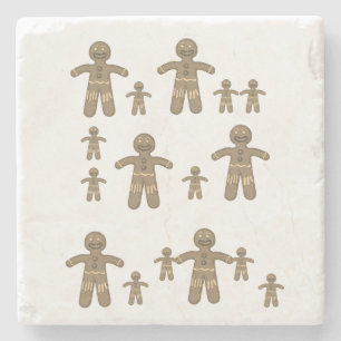 Porta-copo De Pedra Gingercake Marble Stone Porta copos Natal