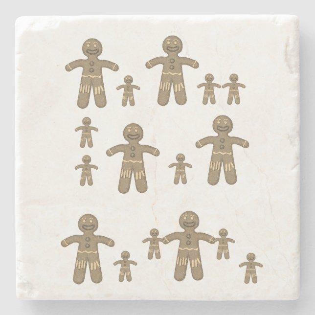 Porta-copo De Pedra Gingercake Marble Stone Porta copos Natal (Frente)