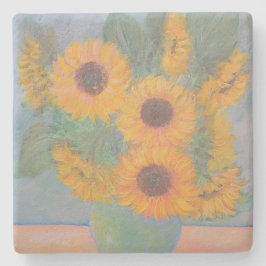 Porta-copo De Pedra Girassóis macios