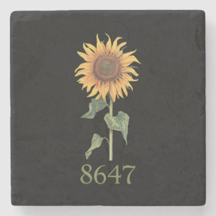Porta-copo De Pedra Girassol 8647 86 47 Sutil Floral Boho Anti Trump