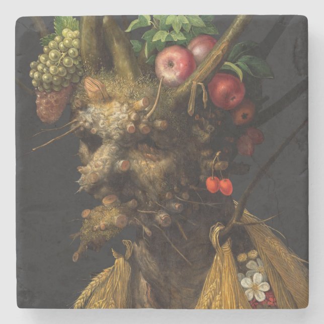 Porta-copo De Pedra Giuseppe Arcimboldo - Quatro Assentos numa Cabeça (Frente)