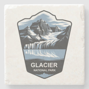 Porta-copo De Pedra Glacier National Park Emblem