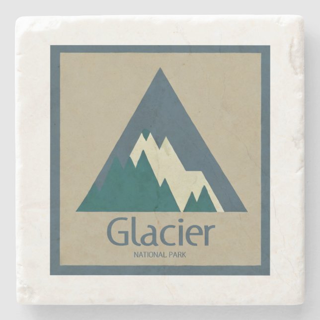 Porta-copo De Pedra Glacier National Park Rustic (Frente)