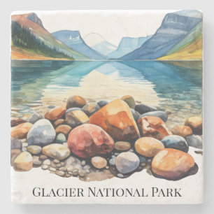 Porta-copo De Pedra Glacier National Park Stone Porta copos