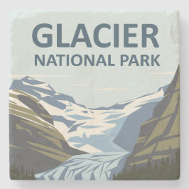 Porta-copo De Pedra Glacier National Park Viagem Art