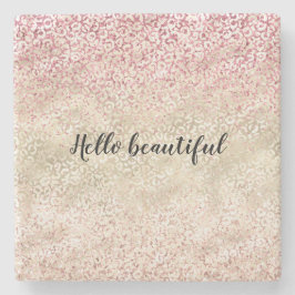 Porta-copo De Pedra Glitter Brilhante Rosa Brilhante Dourado Ombro de 