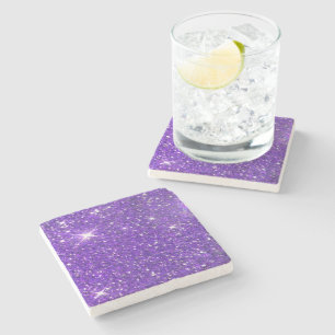 Porta-copo De Pedra Glitz Sparkling do brilho do roxo na moda