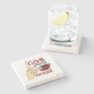 Porta-copo De Pedra Go Smudge Yourself Coasters