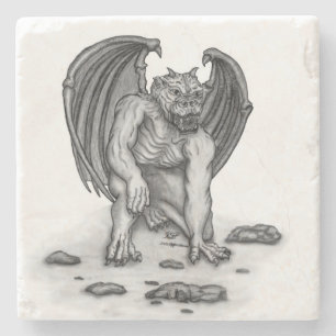 Porta-copo De Pedra Golem Gargoyle