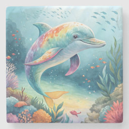 Porta-copo De Pedra Golfinho submarino