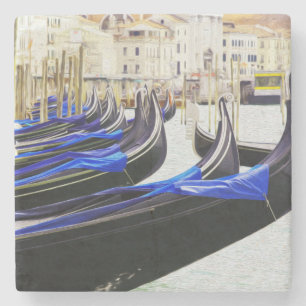 Porta-copo De Pedra Gondolas Em Veneza, Itália, Porta copos Pedra