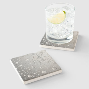 Porta-copo De Pedra Gotas de Abstrato de Cinza de de prata metálica