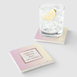 Porta-copo De Pedra Gradiente Cor-de-Rosa Marble Dourado rosa com Text