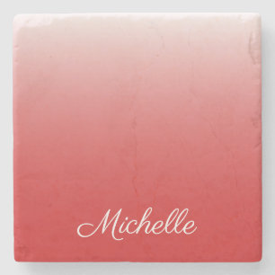 Porta-copo De Pedra Gradiente personalizado vermelho-vivo