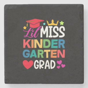 Porta-copo De Pedra Graduação de Lil Miss Kindergarten Formando Prek