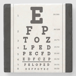 Porta-copo De Pedra Gráfico de Olhos Carta de Snellen em Suporte de Pe