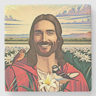 Porta-copo De Pedra Gráficos e Lírios