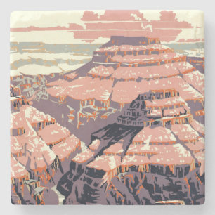 Porta-copo De Pedra Grand Canyon Western Graphic Art American