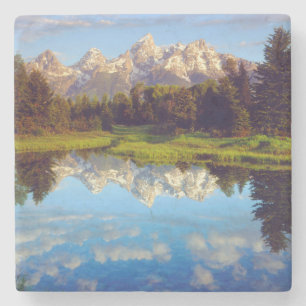 Porta-copo De Pedra Grand Tetons refletidos no rio Snake