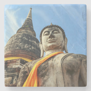 Porta-copo De Pedra Grande Buda em Ayutthaya, Tailândia