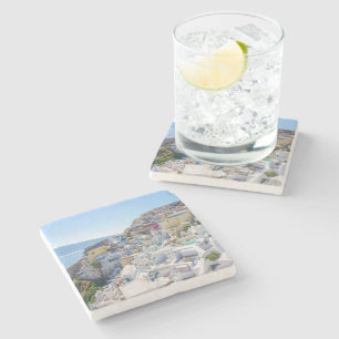 Porta-copo De Pedra Grécia de Santorini - dia ensolarado de verão em S