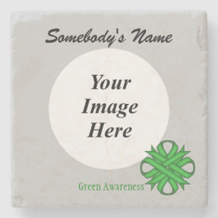 Porta-copo De Pedra Green Clover Ribbon por Kenneth Yoncich