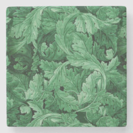 Porta-copo De Pedra Green Leaves (por William Morris)
